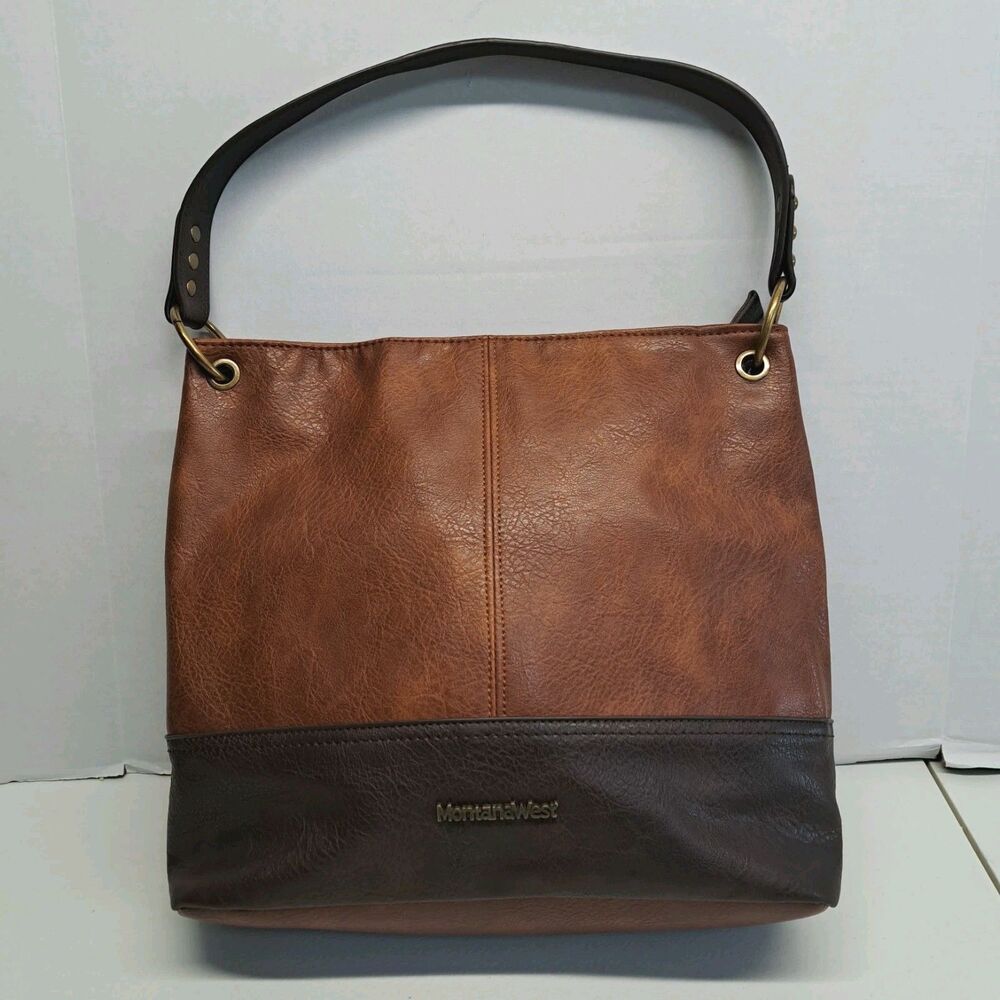Montana West Hobo Vegan Leather Top Handle Shoulder Bag